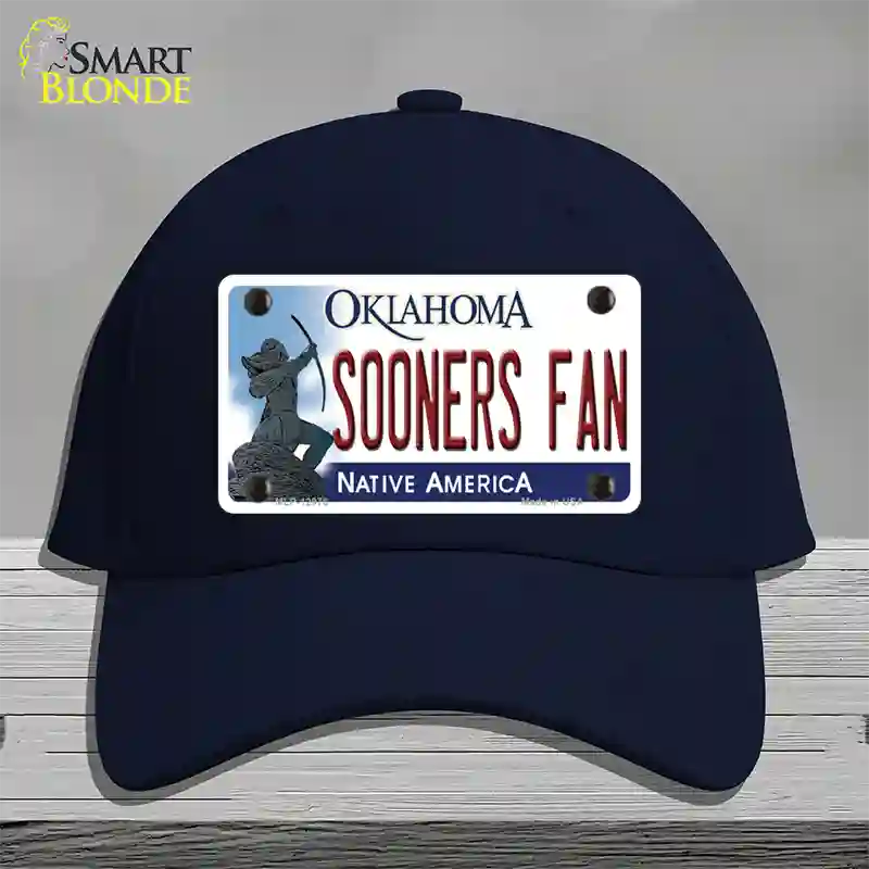 Sooners Fan Novelty License Plate Hat Cotton / Navy