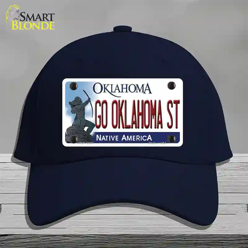 Go Oklahoma State Novelty License Plate Hat Cotton / Navy