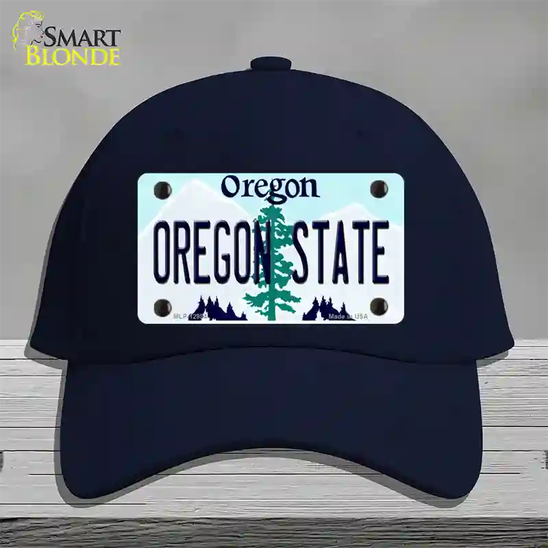 Oregon State Novelty License Plate Hat Cotton / Navy