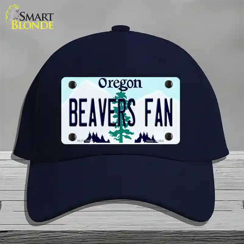 Beavers Fan Novelty License Plate Hat Cotton / Navy