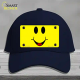 Happy Smiley Novelty License Plate Hat Cotton / Navy