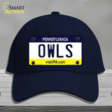 Owls Novelty License Plate Hat Cotton / Navy