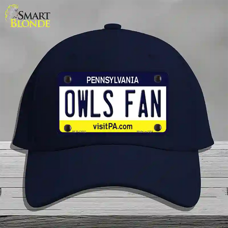 Owls Fan Novelty License Plate Hat Cotton / Navy