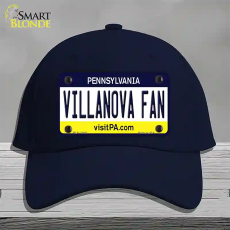 Villanova Fan Novelty License Plate Hat Cotton / Navy