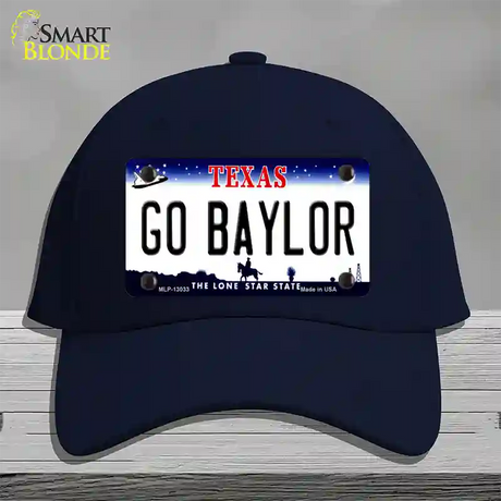 Go Baylor Novelty License Plate Hat Cotton / Navy