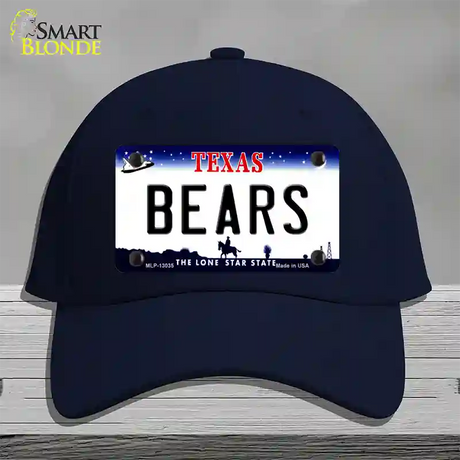 Bears Novelty License Plate Hat Cotton / Navy