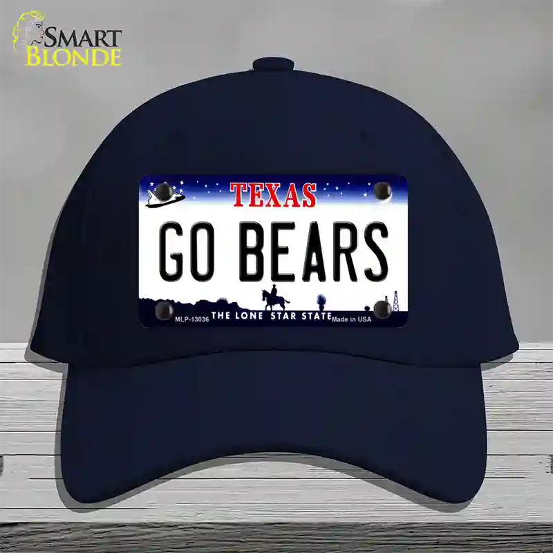 Go Bears Novelty License Plate Hat Cotton / Navy