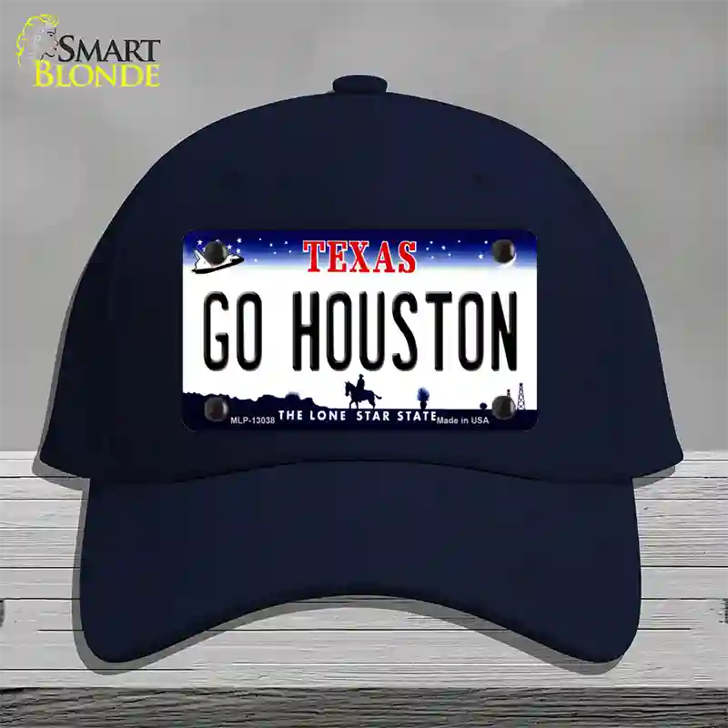 Go Houston Novelty License Plate Hat Cotton / Navy