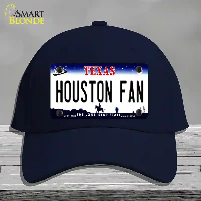 Houston Fan Novelty License Plate Hat Cotton / Navy