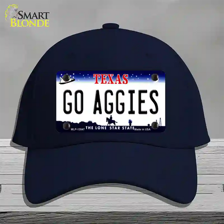 Go Aggies Texas Novelty License Plate Hat Cotton / Navy