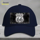 Route 66 Black & White Novelty License Plate Hat Cotton / Navy