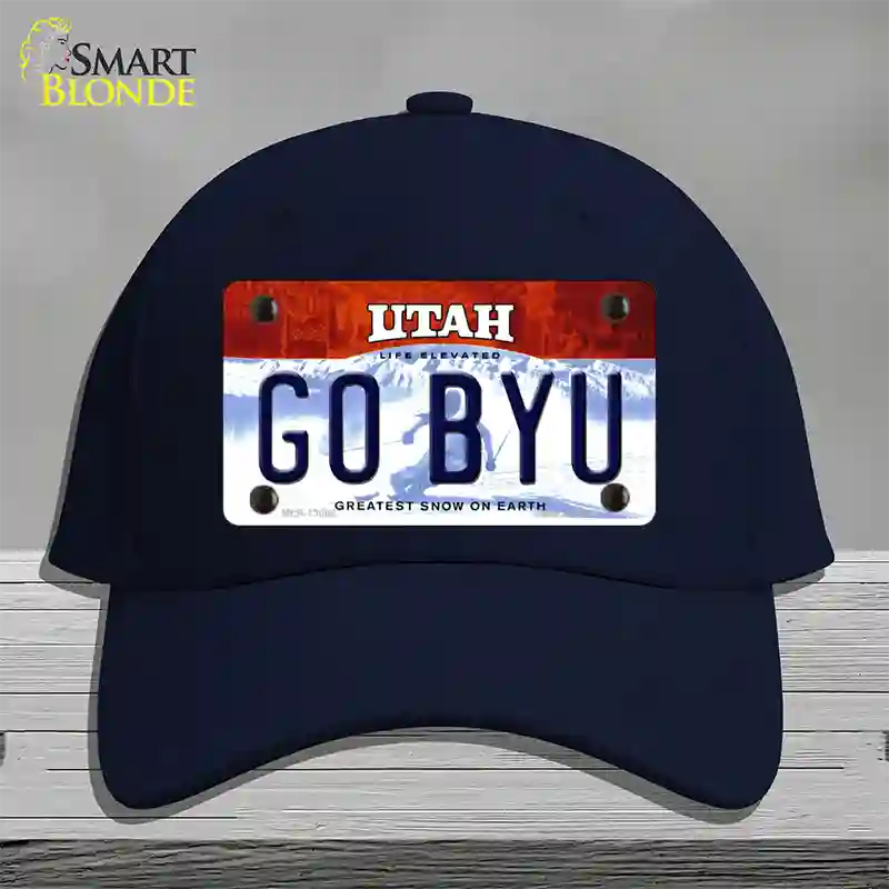 Go BYU Novelty License Plate Hat Cotton / Navy