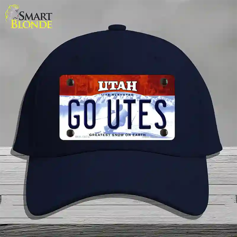 Go Utes Novelty License Plate Hat Cotton / Navy