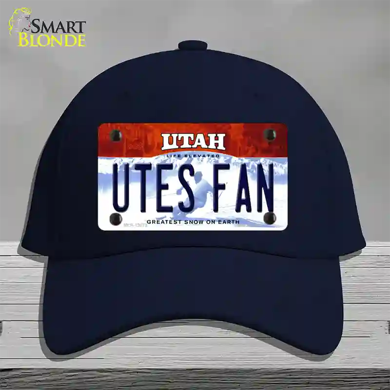 Utes Fan Novelty License Plate Hat Cotton / Navy