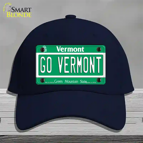 Go Vermont Novelty License Plate Hat Cotton / Navy