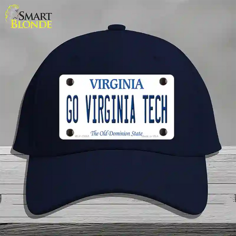 Go Virginia Tech Novelty License Plate Hat Cotton / Navy