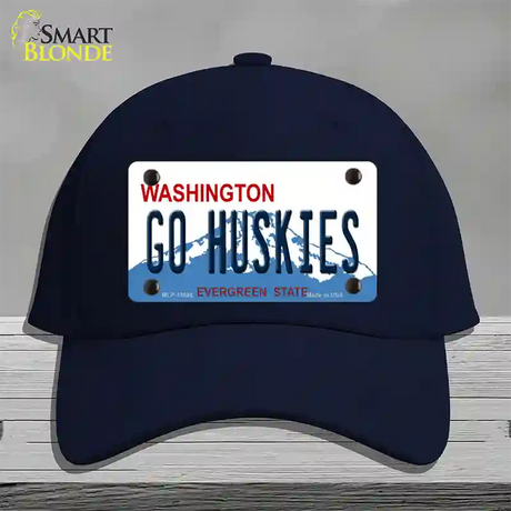 Go Huskies Novelty License Plate Hat Cotton / Navy