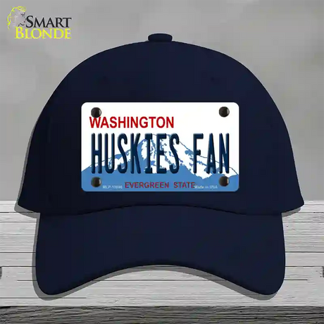 Huskies Fan Washington Novelty License Plate Hat Cotton / Navy