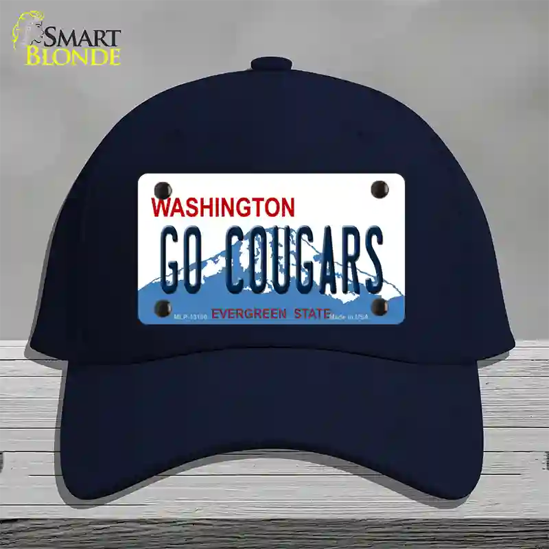 Go Cougars Washington Novelty License Plate Hat Cotton / Navy