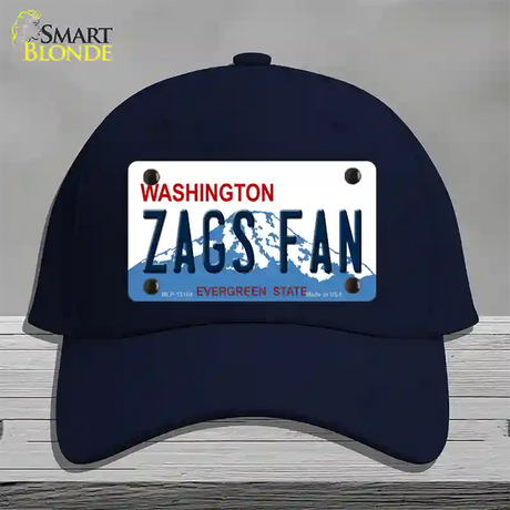 Zags Fan Novelty License Plate Hat Cotton / Navy