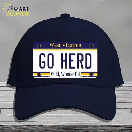 Go Herd Novelty License Plate Hat Cotton / Navy