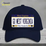 Go West Virginia Novelty License Plate Hat Cotton / Navy