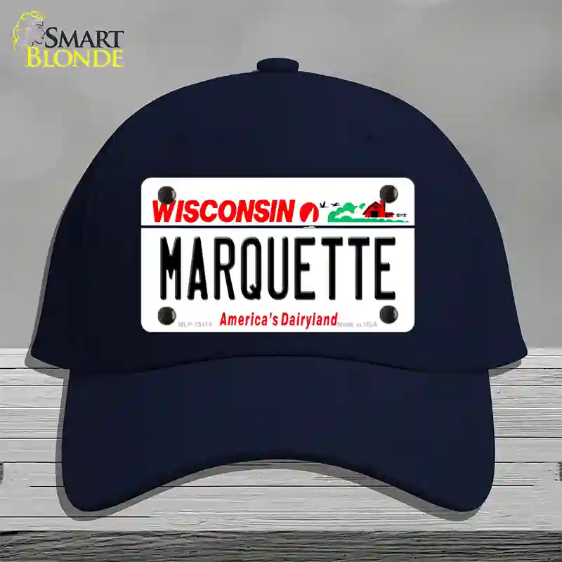 Marquette Novelty License Plate Hat Cotton / Navy