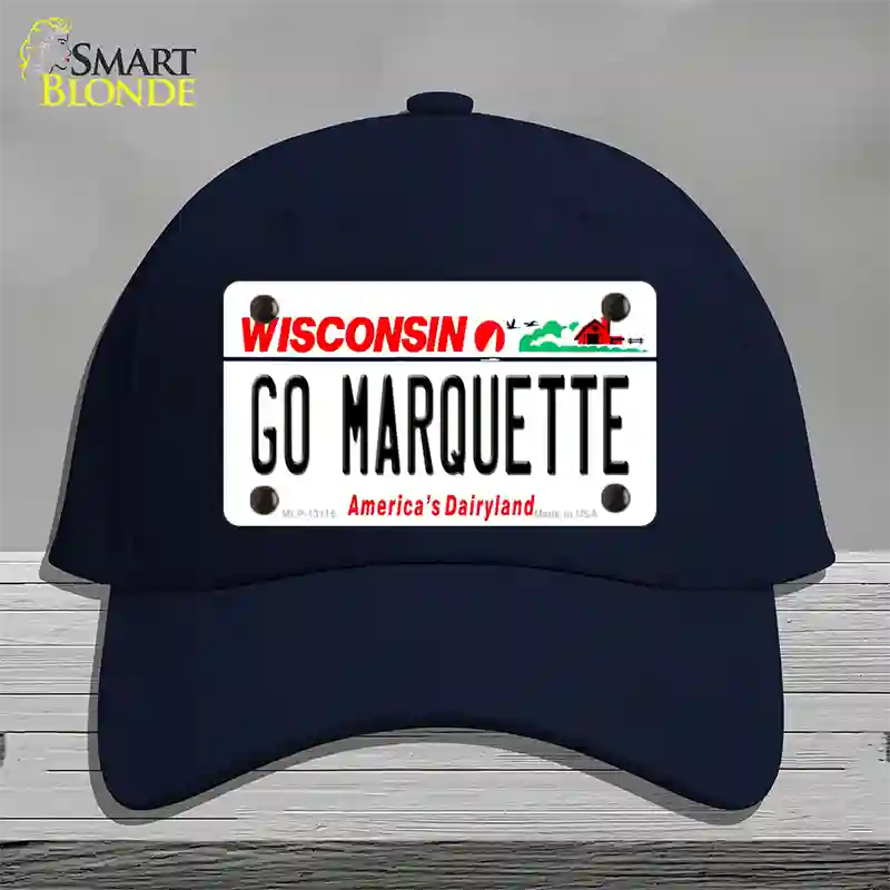 Go Marquette Novelty License Plate Hat Cotton / Navy