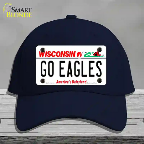 Go Eagles Wisconsin Novelty License Plate Hat Cotton / Navy