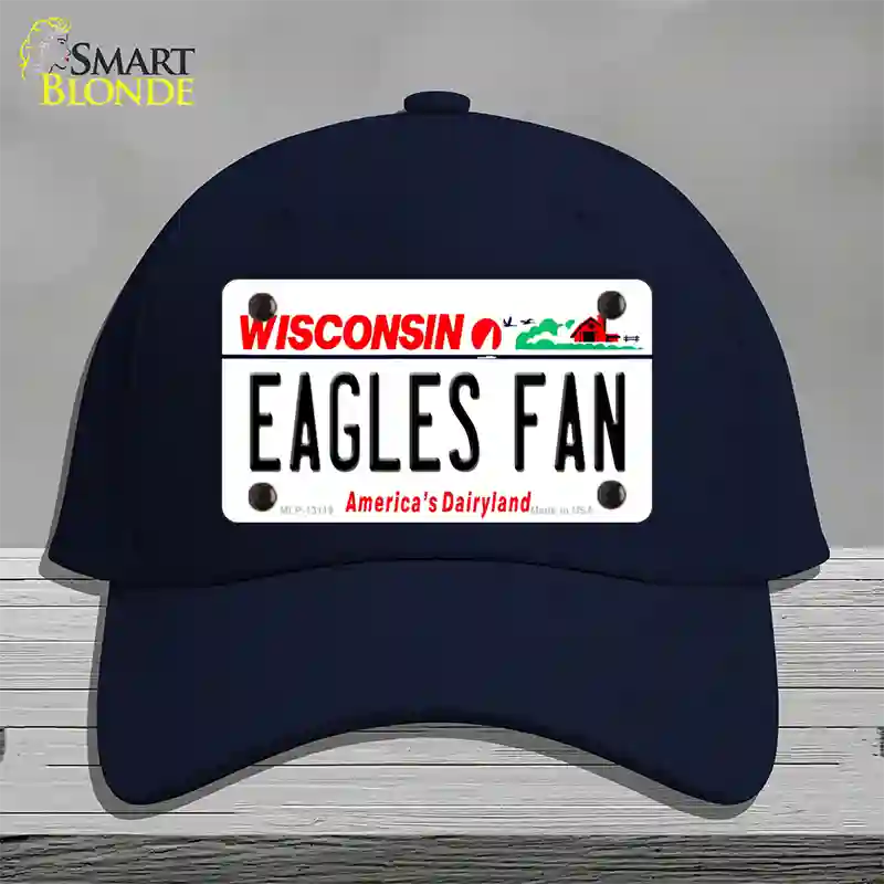 Eagles Fan Wisconsin Novelty License Plate Hat Cotton / Navy