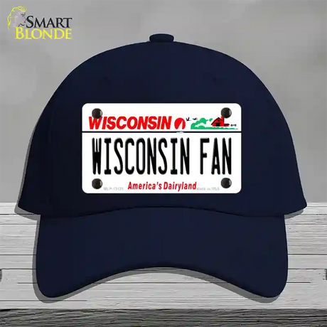 Wisconsin Fan Novelty License Plate Hat Cotton / Navy