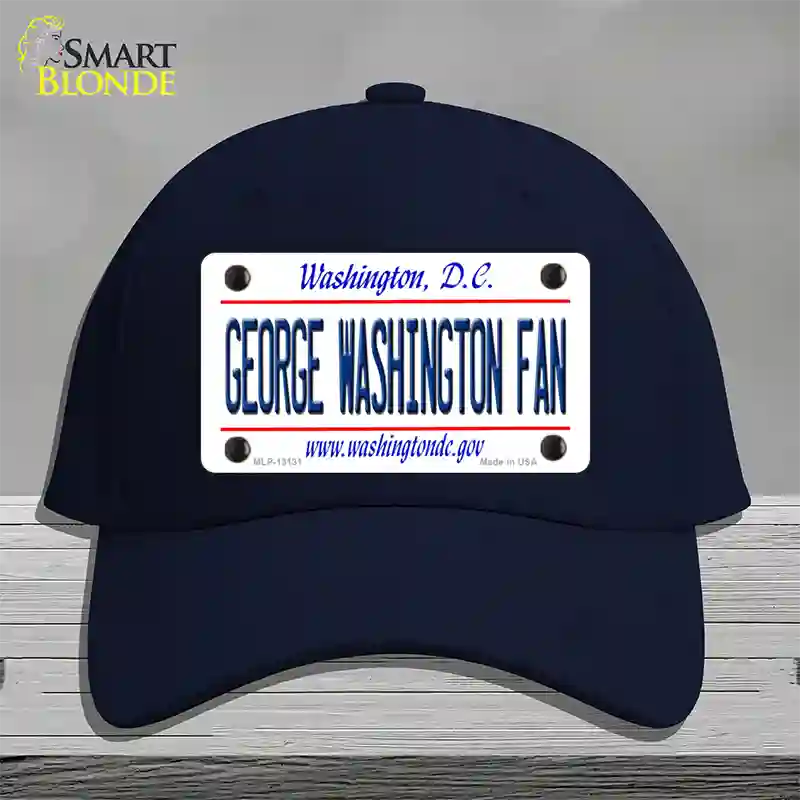 George Washington Fan Novelty License Plate Hat Cotton / Navy