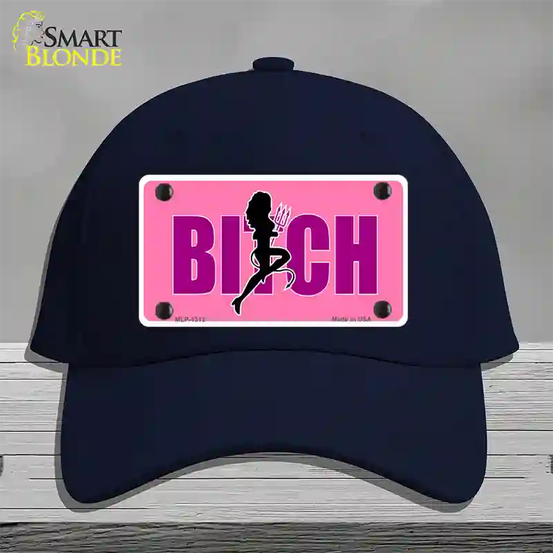 She-Devil Bitch Novelty License Plate Hat Cotton / Navy