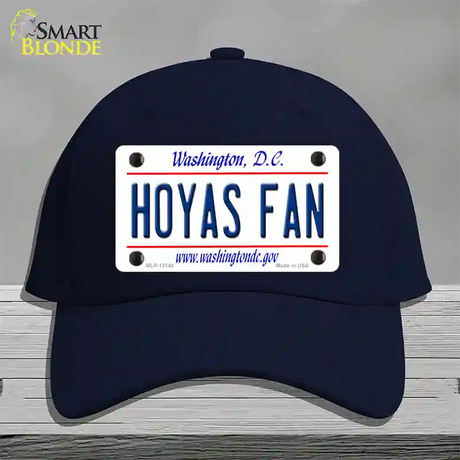 Hoyas Fan Novelty License Plate Hat Cotton / Navy