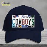 Cowboys Strip Art Novelty License Plate Hat Tag Cotton / Navy