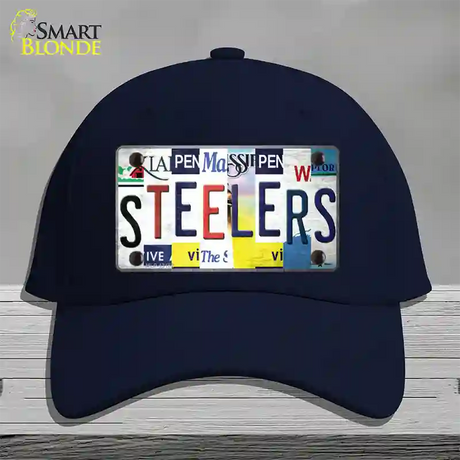 Steelers Strip Art Novelty License Plate Hat Tag Cotton / Navy