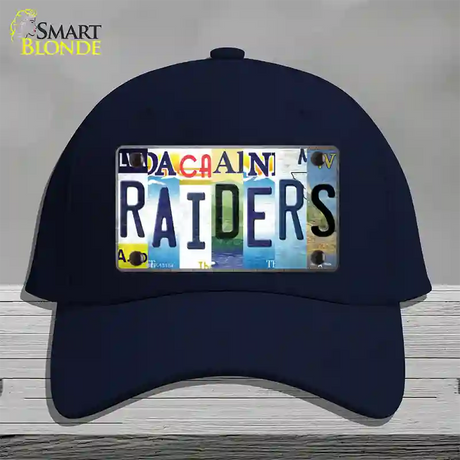 Raiders Strip Art Novelty License Plate Hat Tag Cotton / Navy