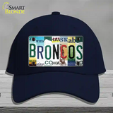 Broncos Strip Art Novelty License Plate Hat Tag Cotton / Navy