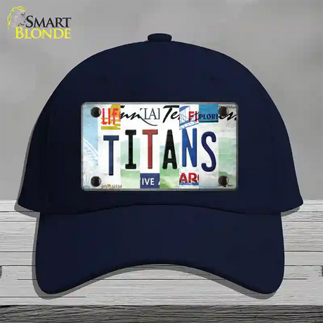 Titans Strip Art Novelty License Plate Hat Tag Cotton / Navy