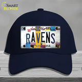 Ravens Strip Art Novelty License Plate Hat Tag Cotton / Navy