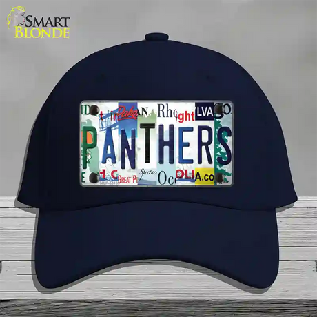 Panthers Strip Art Novelty License Plate Hat Tag Cotton / Navy