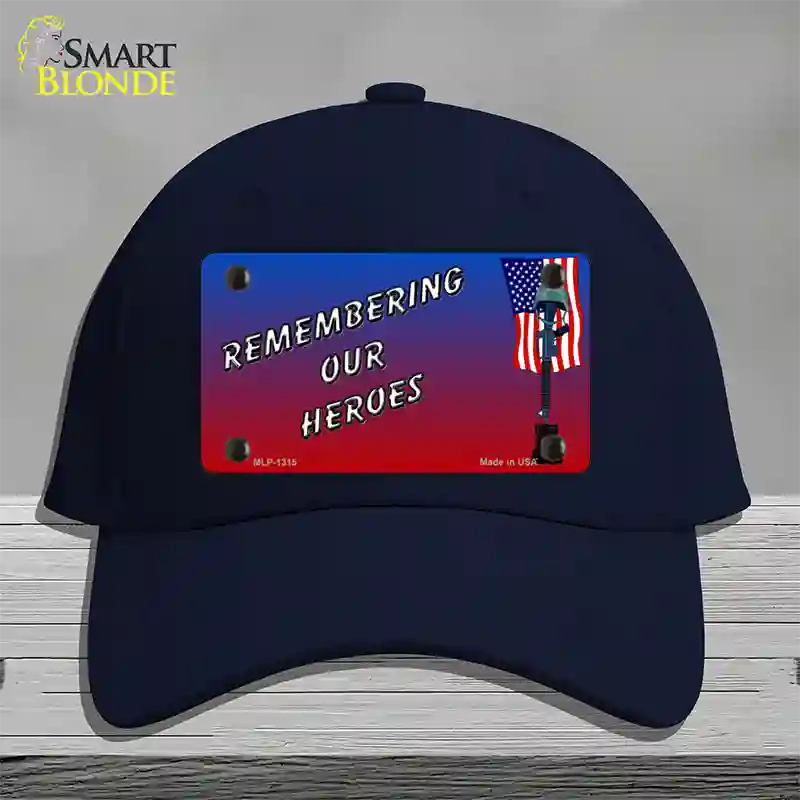 Remembering Our Heroes Novelty License Plate Hat Cotton / Navy