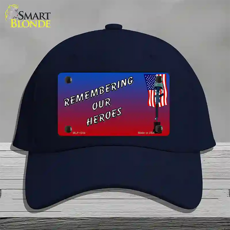 Remembering Our Heroes Novelty License Plate Hat Cotton / Navy