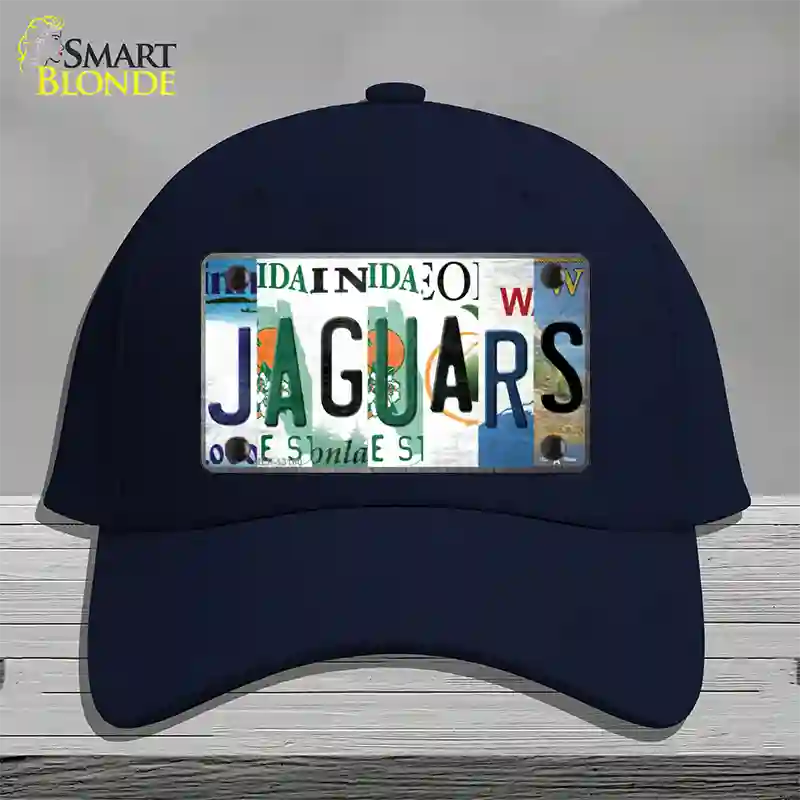 Jaguars Strip Art Novelty License Plate Hat Tag Cotton / Navy