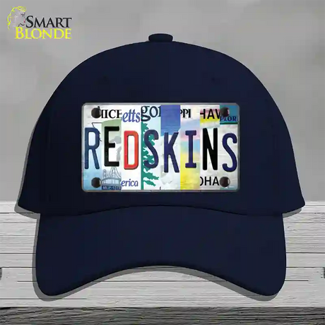 Redskins Strip Art Novelty License Plate Hat Tag Cotton / Navy