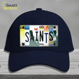 Saints Strip Art Novelty License Plate Hat Tag Cotton / Navy