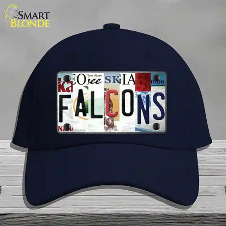 Falcons Strip Art Novelty License Plate Hat Tag Cotton / Navy