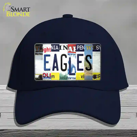 Eagles Strip Art Novelty License Plate Hat Tag Cotton / Navy