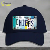 Chiefs Strip Art Novelty License Plate Hat Tag Cotton / Navy