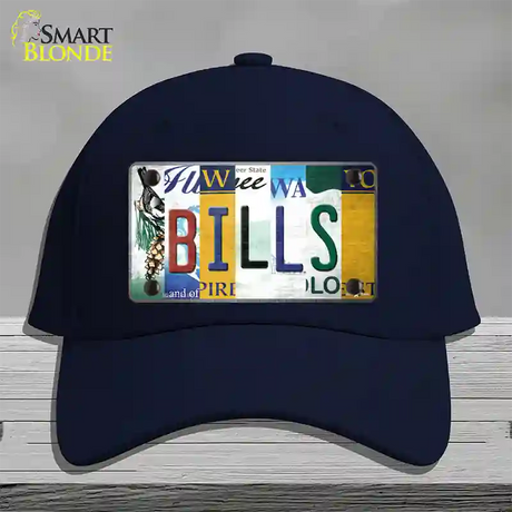 Bills Strip Art Novelty License Plate Hat Tag Cotton / Navy